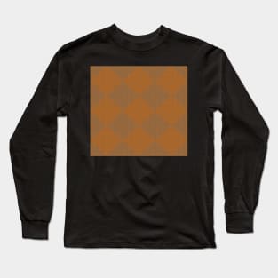 brown, rhombus, geometric pattern Long Sleeve T-Shirt